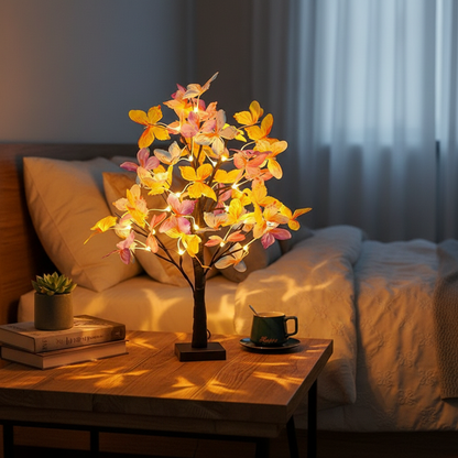 Tabletop Bonsai Tree Lights, Butterfly Tree Lamp, DIY Decorative LED Night Light,for Gift Party Holiday Camping Summer Home Deco