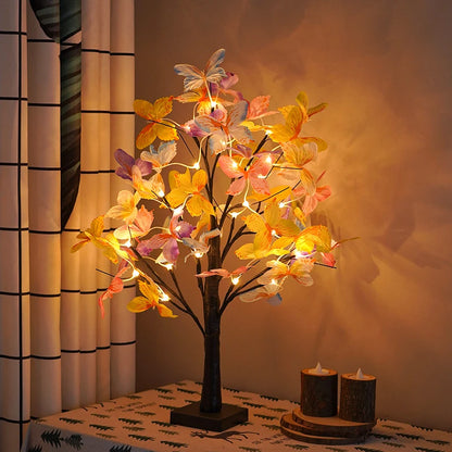 Tabletop Bonsai Tree Lights, Butterfly Tree Lamp, DIY Decorative LED Night Light,for Gift Party Holiday Camping Summer Home Deco
